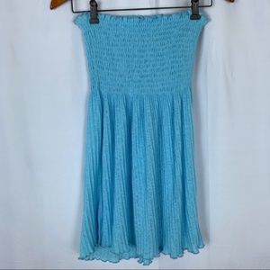 Tropical Escape womens light blue cover up dress M